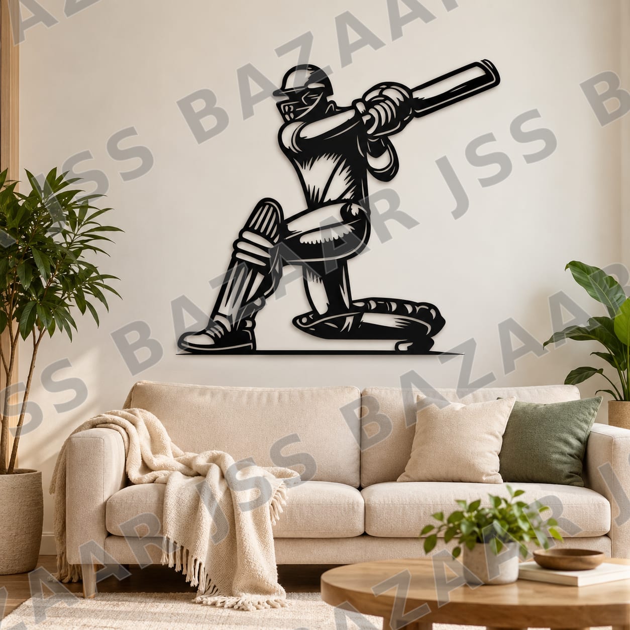 Cricket Player CNC Metal Wall Art - Image 4
