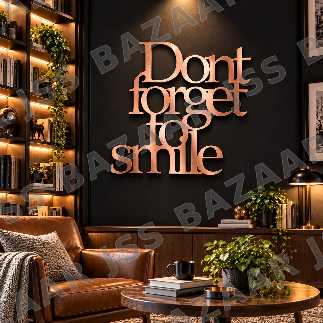 Don't forget to smile metal wall art - Image 4