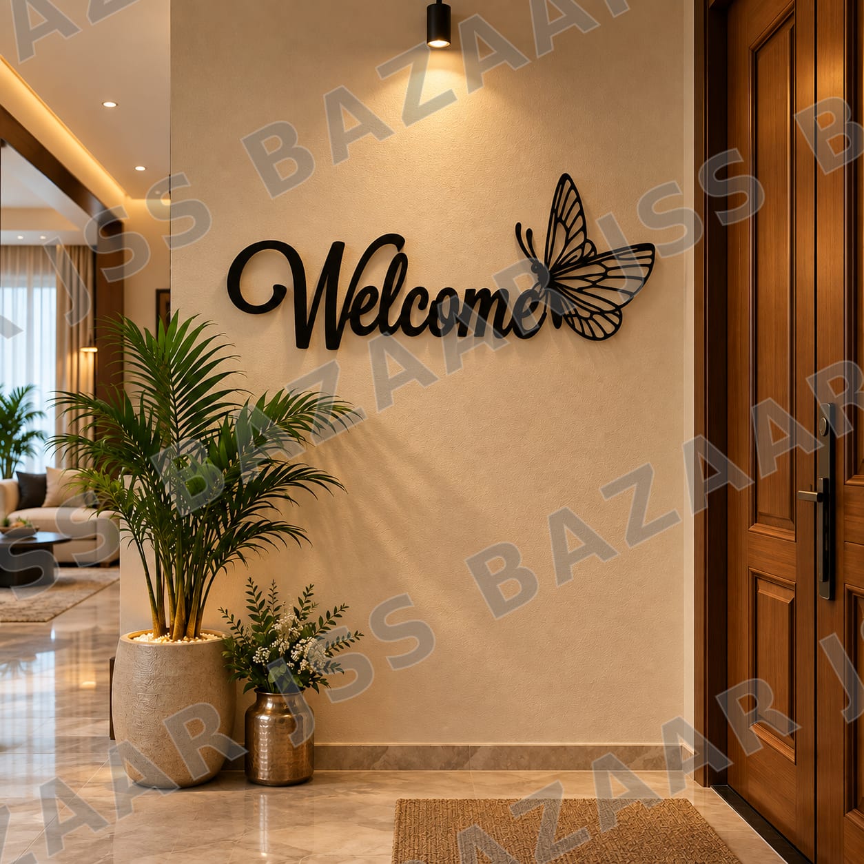 Butterfly welcome metal wall art - Image 5