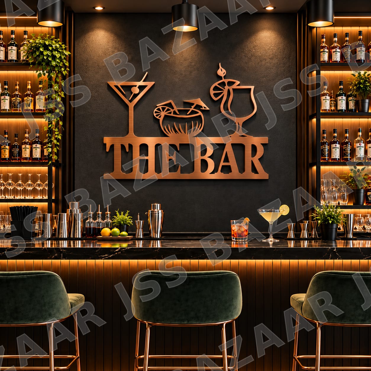 The Bar Metal Wall Art - Image 1