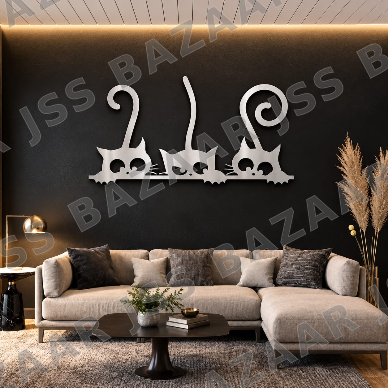 Cat Trio Metal Wall Art - Image 4