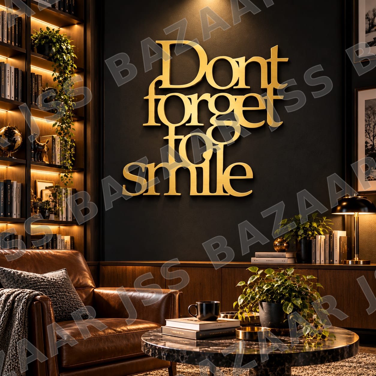 Don't forget to smile metal wall art - Image 3