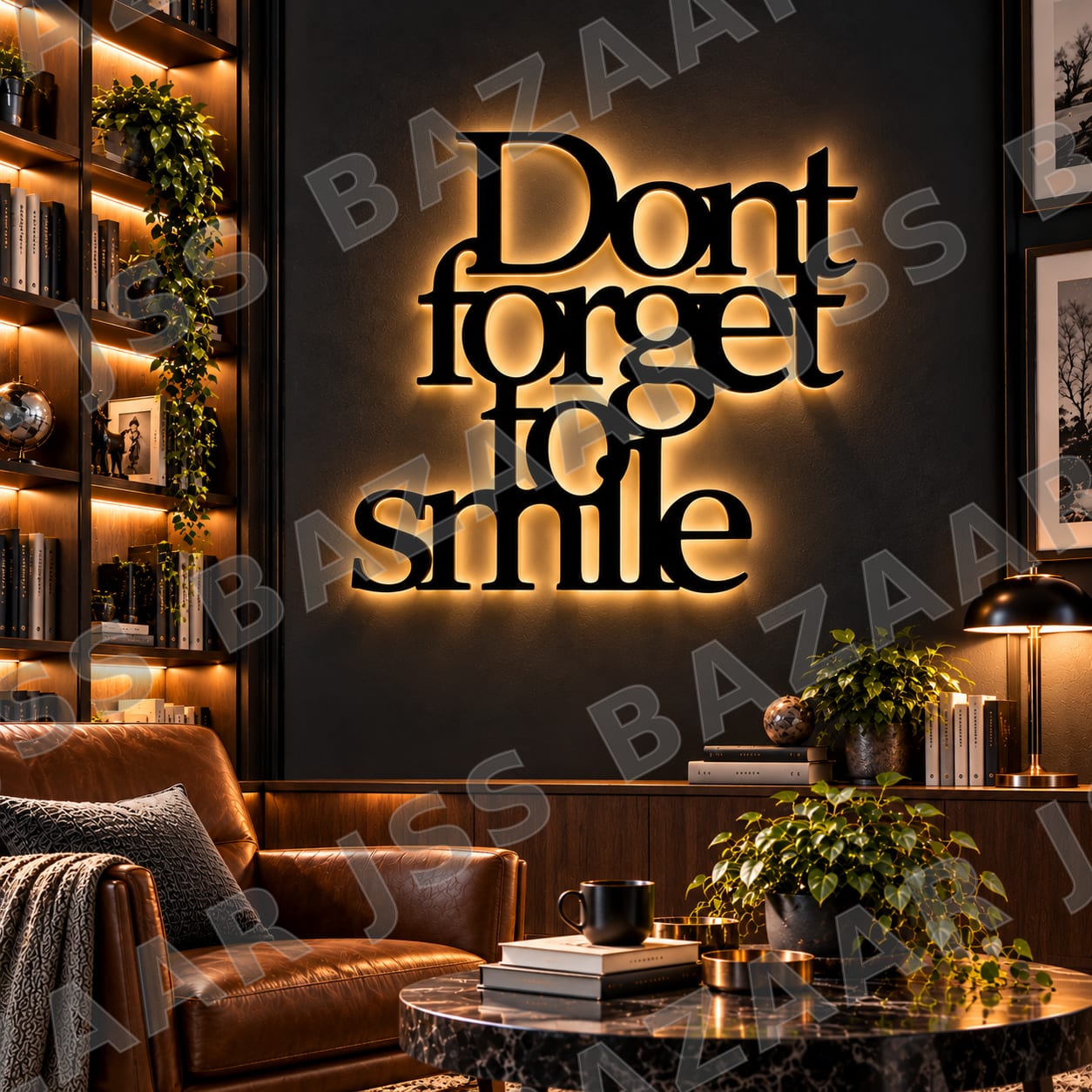Don't forget to smile metal wall art - Image 2