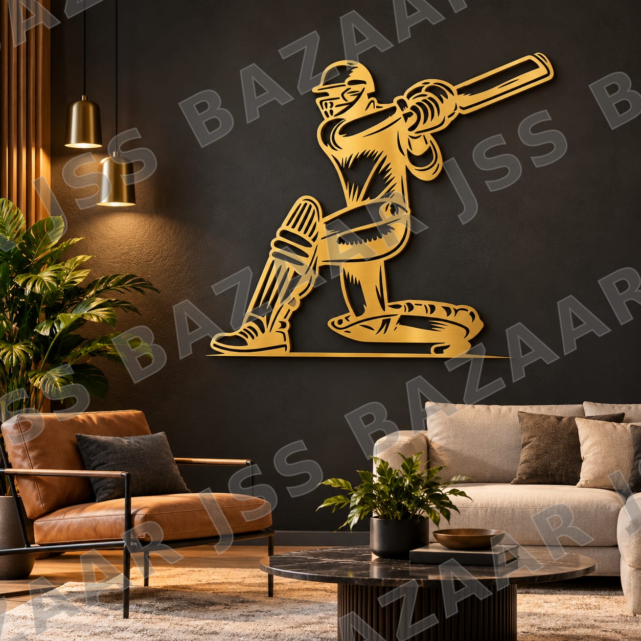 Cricket Player CNC Metal Wall Art - Image 5