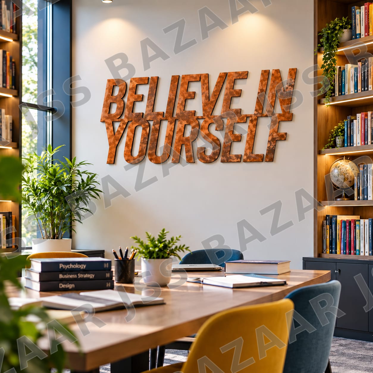 Believe yourself metal wall art - Image 1