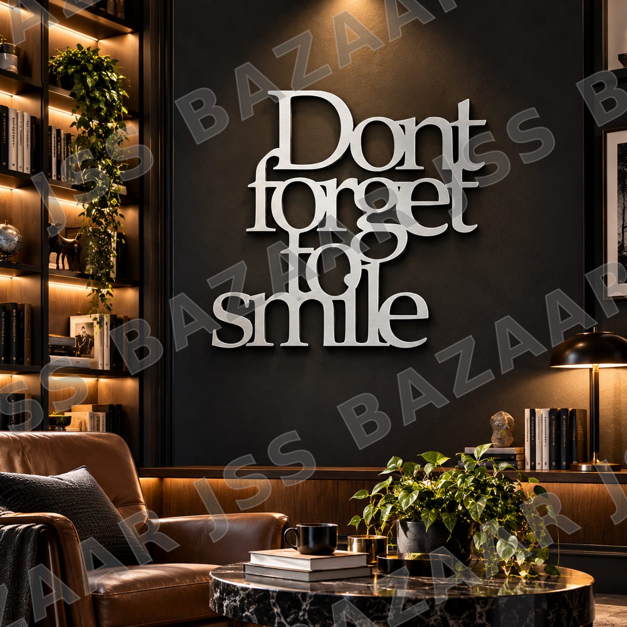 Don't forget to smile metal wall art - Image 6
